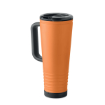 Stainless steel double-wall thermal tumbler with built-in speaker 700 ml orange colour