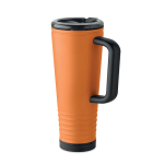 Stainless steel double-wall thermal tumbler with built-in speaker 700 ml orange colour