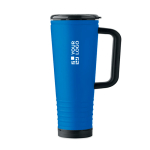 Stainless steel double-wall thermal tumbler with built-in speaker 700 ml royal blue colour view with print area