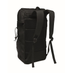 RPET 600D sports backpack with reflective details 15L black colour second view