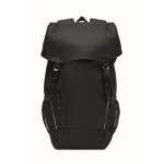 RPET 600D sports backpack with reflective details 15L black colour third view