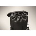 RPET 600D sports backpack with reflective details 15L black colour fifth photographic view