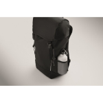 RPET 600D sports backpack with reflective details 15L black colour sixth photographic view