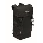 RPET 600D sports backpack with reflective details 15L black colour main view