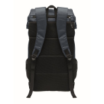 RPET 600D sports backpack with reflective details 15L blue colour fourth view