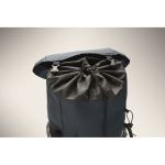 RPET 600D sports backpack with reflective details 15L blue colour fifth photographic view