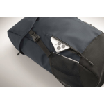 RPET 600D sports backpack with reflective details 15L blue colour eighth photographic view