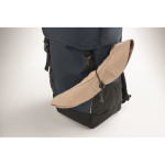 RPET 600D sports backpack with reflective details 15L blue colour photographic view