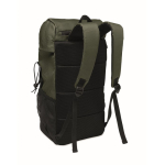 RPET 600D sports backpack with reflective details 15L dark green colour second view
