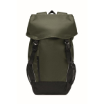 RPET 600D sports backpack with reflective details 15L dark green colour third view