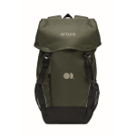 RPET 600D sports backpack with reflective details 15L dark green colour third main view