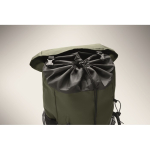 RPET 600D sports backpack with reflective details 15L dark green colour fifth photographic view