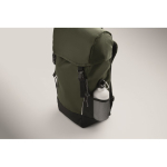 RPET 600D sports backpack with reflective details 15L dark green colour sixth photographic view