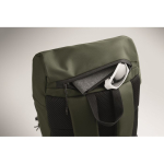 RPET 600D sports backpack with reflective details 15L dark green colour seventh photographic view