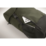 RPET 600D sports backpack with reflective details 15L dark green colour eighth photographic view