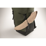 RPET 600D sports backpack with reflective details 15L dark green colour photographic view