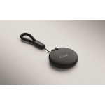 Keyring-format tracker compatible with Apple and Android black colour third photographic view
