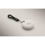 Keyring-format tracker compatible with Apple and Android white colour third photographic view