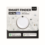 Keyring-format tracker compatible with Apple and Android white colour eighth view