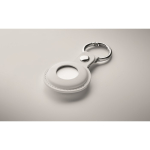 Keyring tracker with PU anti-loss case white colour fourth photographic view