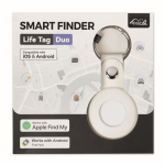 Keyring tracker with PU anti-loss case white colour ninth view