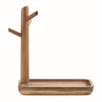 Acacia wood tray for carrying and small everyday items wood colour fourth view