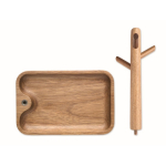 Acacia wood tray for carrying and small everyday items wood colour seventh view