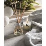 Vanilla fragrance set with reed diffuser and vegetable wax candle transparent colour third ambient view 2
