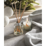 Vanilla fragrance set with reed diffuser and vegetable wax candle transparent colour second main view