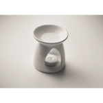 Ceramic aroma burner set with tealight candle and vanilla oil white colour fifth photographic view