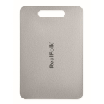 Heavy-duty medium-sized stainless steel chopping board silver colour fourth main view