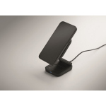 Foldable 3-in-1 wireless charging station with USB-C input 15W black colour fifth photographic view
