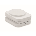 Foldable 3-in-1 wireless charging station with USB-C input 15W white colour fourth view