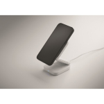 Foldable 3-in-1 wireless charging station with USB-C input 15W white colour fifth photographic view