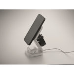 Foldable 3-in-1 wireless charging station with USB-C input 15W white colour eighth photographic view
