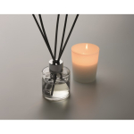 Aromatic set with fragrance diffuser and vegetable wax candle white colour third photographic view