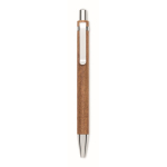 Acacia wood click pen with blue ink wood colour second view