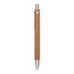 Acacia wood click pen with blue ink wood colour third view
