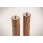 Acacia wood salt and pepper grinder set with stand wood colour third photographic view