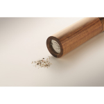 Acacia wood salt and pepper grinder set with stand wood colour sixth photographic view
