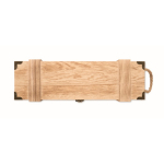 Reinforced wooden box with cord handle for a bottle of wine wood colour eighth view