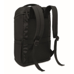PU laptop backpack with RPET lining with 15'' compartment black colour second view