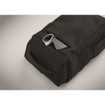 PU laptop backpack with RPET lining with 15'' compartment black colour eighth photographic view