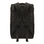 PU laptop backpack with RPET lining with 15'' compartment black colour