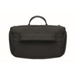 PU laptop backpack with RPET lining with 15'' compartment black colour