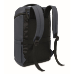 PU laptop backpack with RPET lining with 15'' compartment navy-blue colour second view