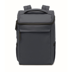 PU laptop backpack with RPET lining with 15'' compartment navy-blue colour tenth view