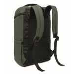 PU laptop backpack with RPET lining with 15'' compartment dark green colour second view