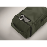 PU laptop backpack with RPET lining with 15'' compartment dark green colour eighth photographic view