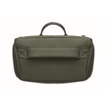 PU laptop backpack with RPET lining with 15'' compartment dark green colour